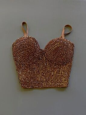 Windsor Rhinestone Bustier Corset Top XS